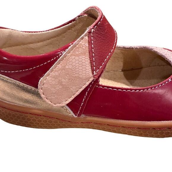 Livie & Luca - Sweet Remanant II Red Multi Patterned Girls Dress Shoes | Size 11 - Picture 11 of 15